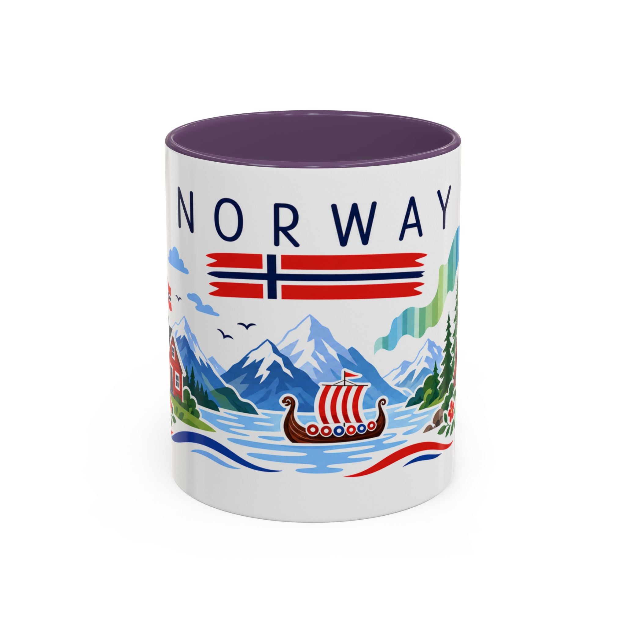 Norway Coffee Mug | Travel Souvenir Accent Mug | Country Gift Ceramic Cup 11oz 15oz