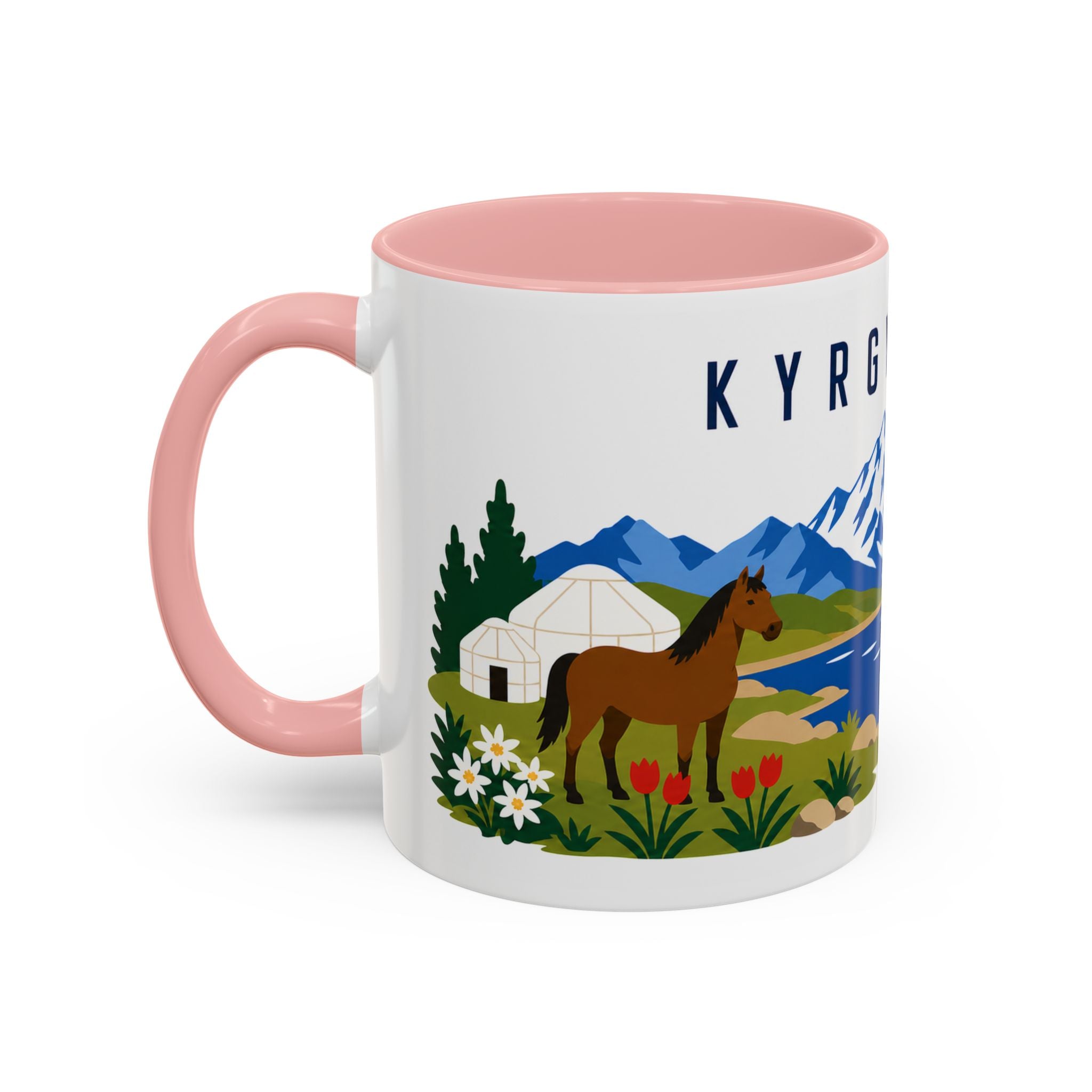 Kyrgyzstan Coffee Mug | Travel Souvenir Accent Mug | Country Gift Ceramic Cup 11oz 15oz