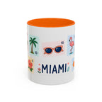 Miami Coffee Mug | Postage Stamp Collage Mug | Travel Souvenir Accent Cup 11oz 15oz