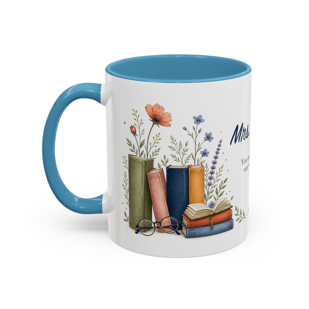 Personalized Reading Teacher Mug | Custom Name Book Lover Coffee Cup | Teacher Appreciation Gift