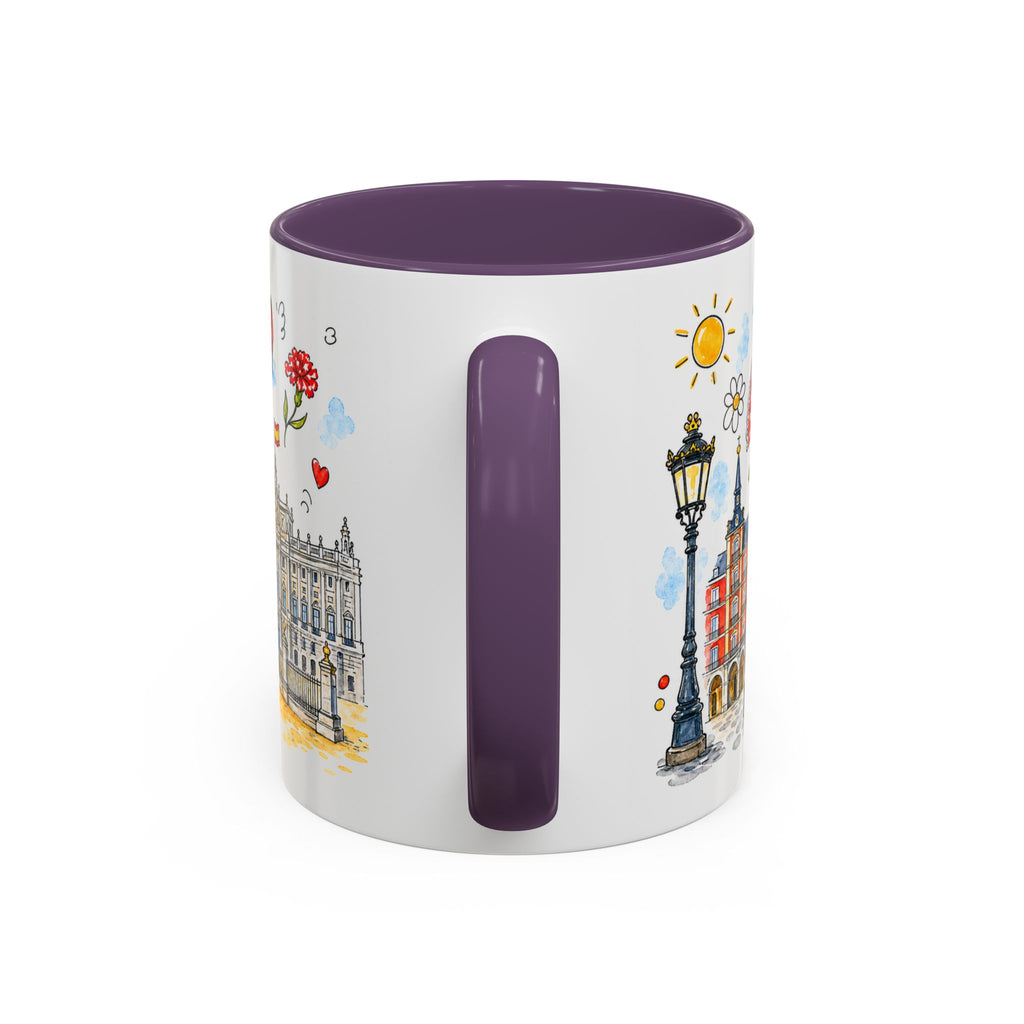 Madrid Travel Mug | European City Souvenir Accent Coffee Mug | 11oz 15oz Ceramic Cup
