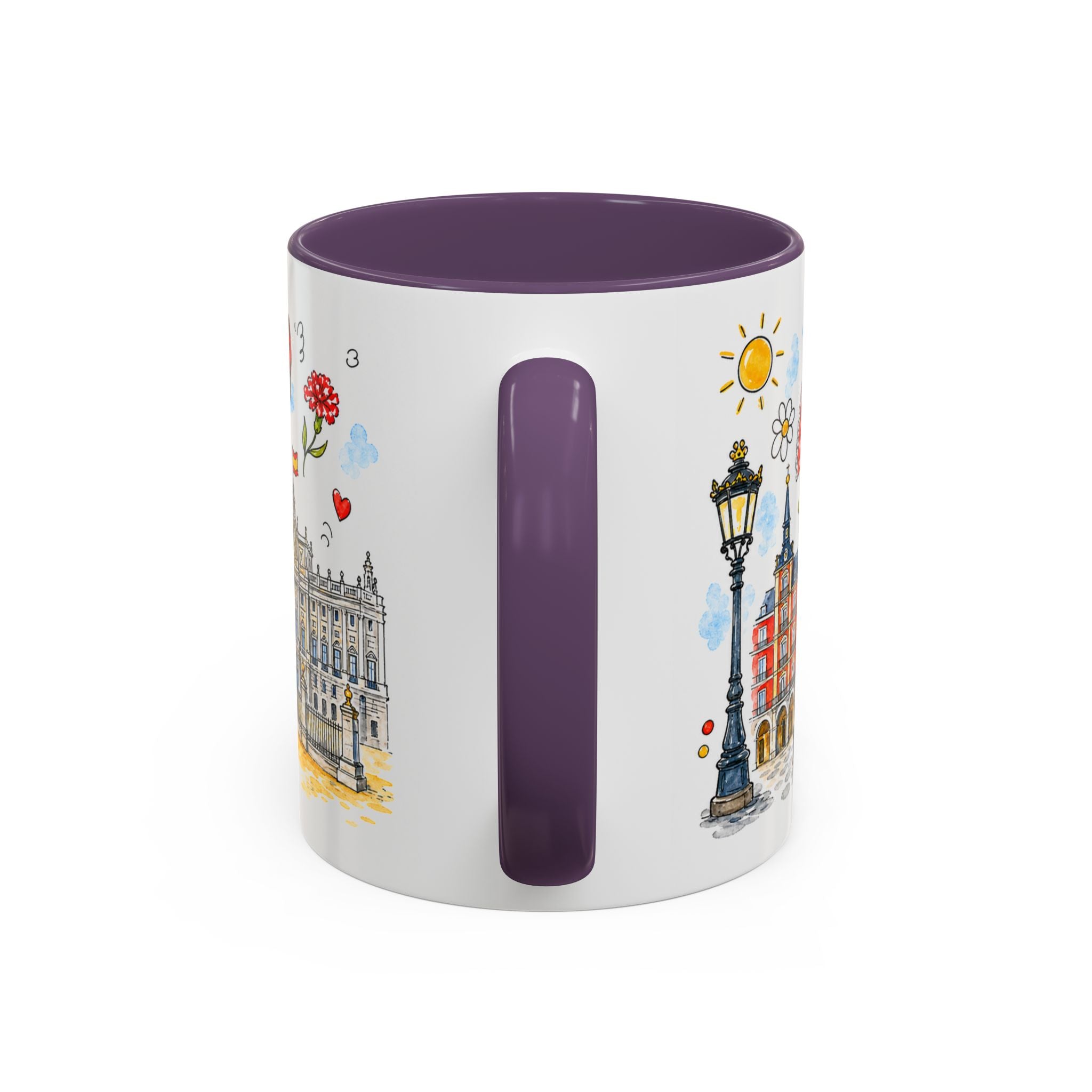 Madrid Travel Mug | European City Souvenir Accent Coffee Mug | 11oz 15oz Ceramic Cup
