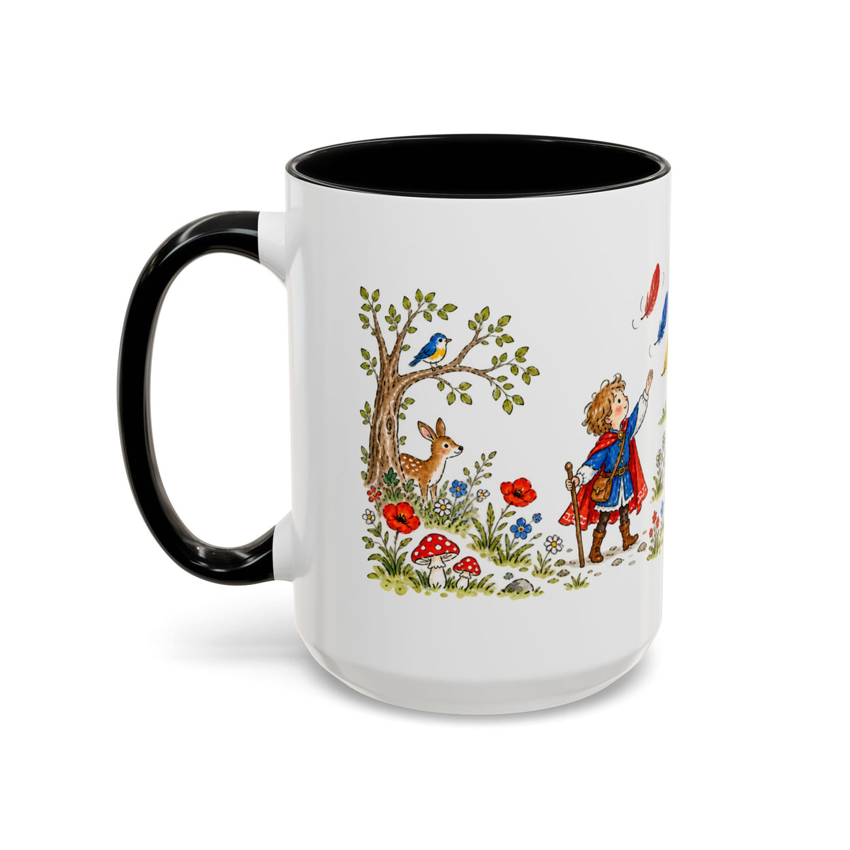 The Three Feathers Mug | Storybook Fairy Tale Accent Coffee Mug | EveryLegend