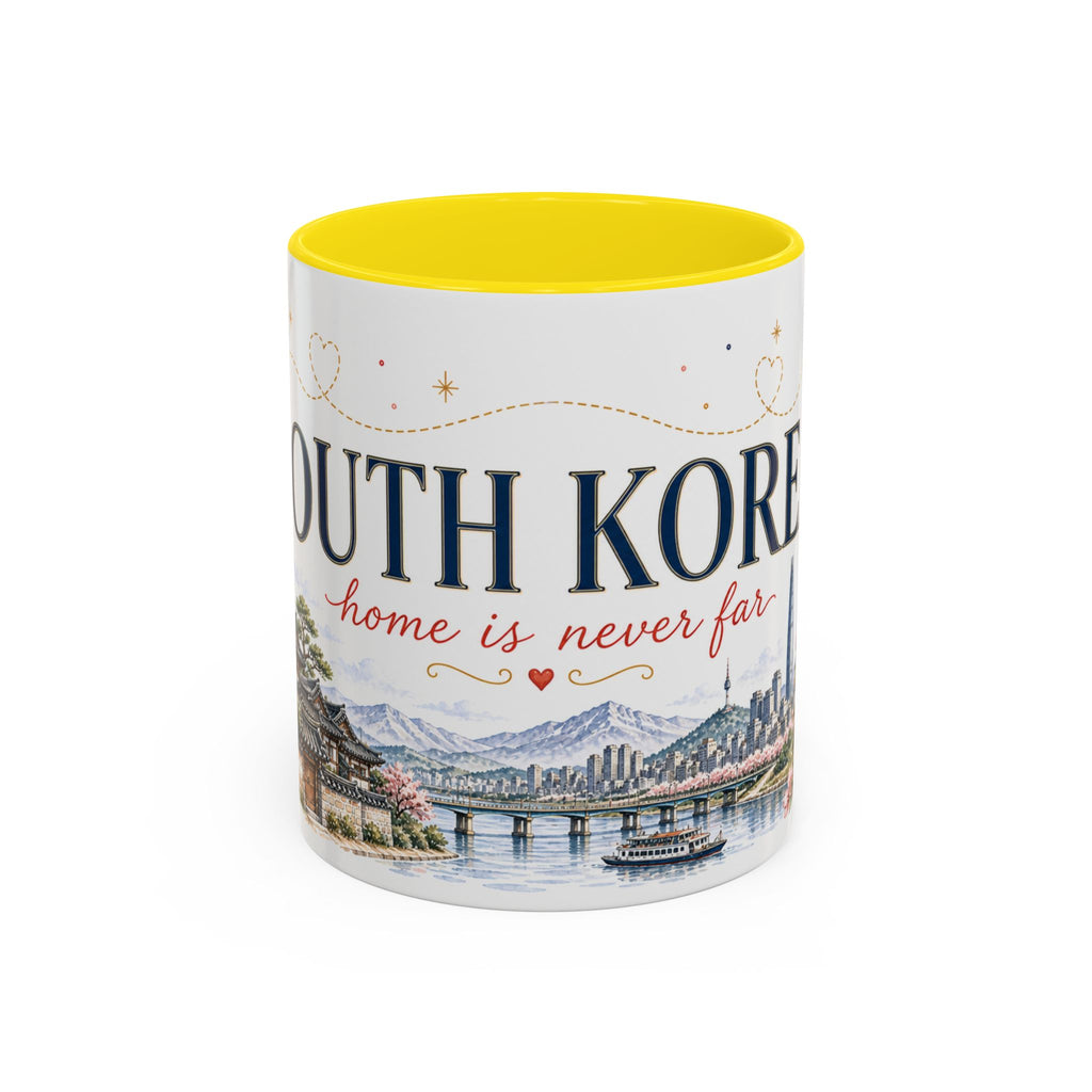South Korea Home Country Mug | Moving Away Gift | Long Distance Friendship | 11 oz 15 oz Accent Mug
