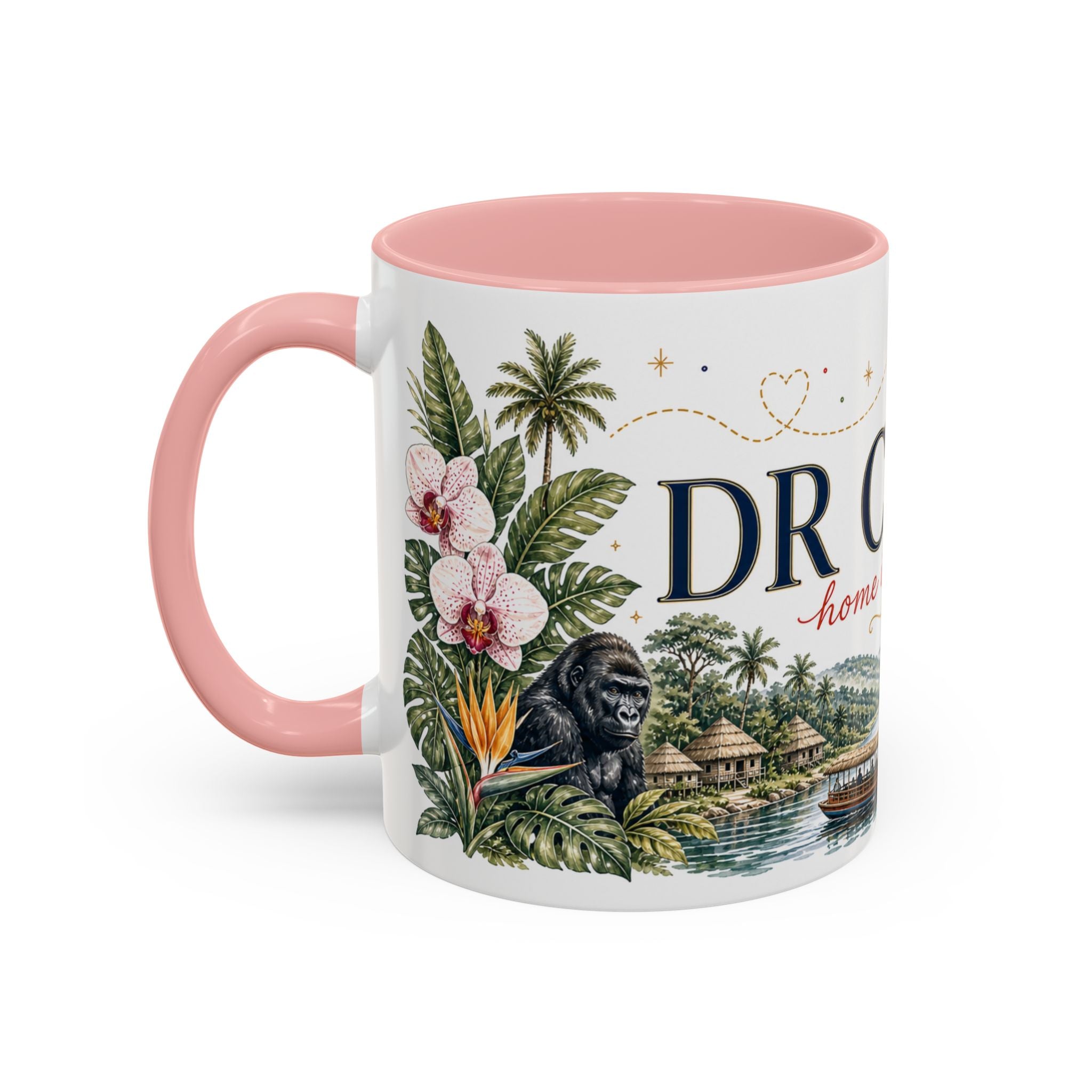 DR Congo Home Country Mug | Moving Away Gift | Long Distance Friendship | 11 oz 15 oz Accent Mug