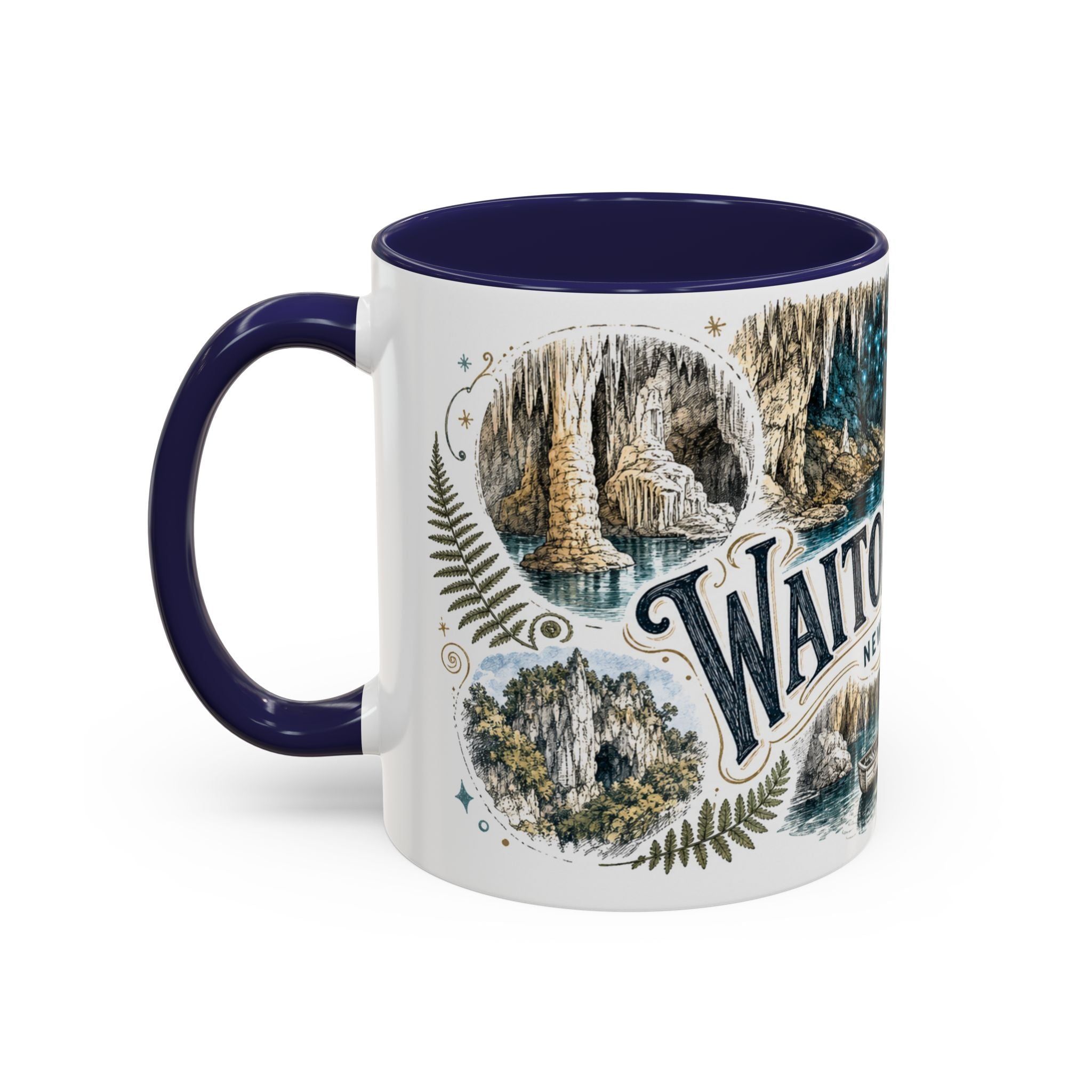 Waitomo Caves Mug, New Zealand Travel Souvenir, Bucket List Gift, Accent Ceramic Coffee Mug 11oz 15oz