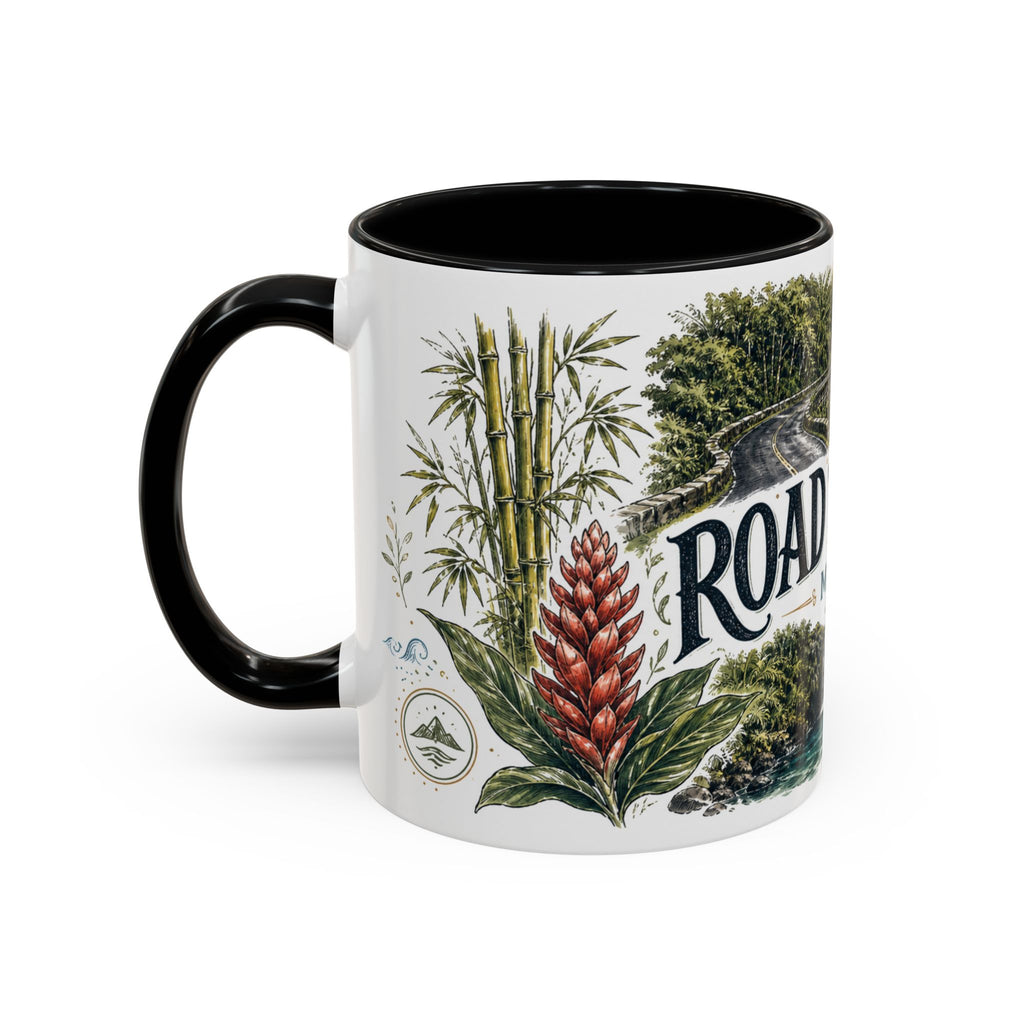 Road to Hana Mug, Maui Travel Souvenir, Bucket List Gift, Accent Ceramic Coffee Mug 11oz 15oz