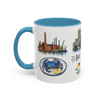 Baltimore Illustrated Travel Mug | City Souvenir Accent Coffee Mug | 11oz 15oz Ceramic Cup