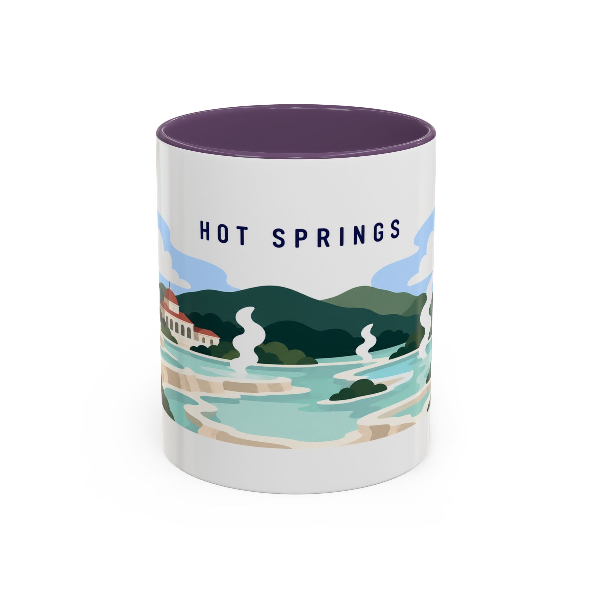 Hot Springs National Park Coffee Mug | Solid Color Block Park Souvenir | 11oz 15oz Accent Mug