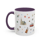 Vienna Christmas Mug | Watercolor Travel Souvenir | Holiday Gift | Accent Ceramic Coffee Cup 11oz 15oz