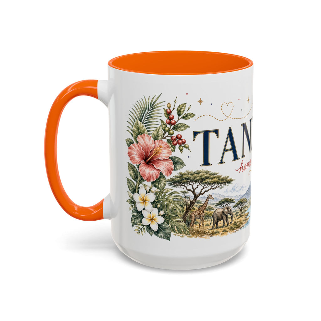 Tanzania Home Country Mug | Moving Away Gift | Long Distance Friendship | 11 oz 15 oz Accent Mug
