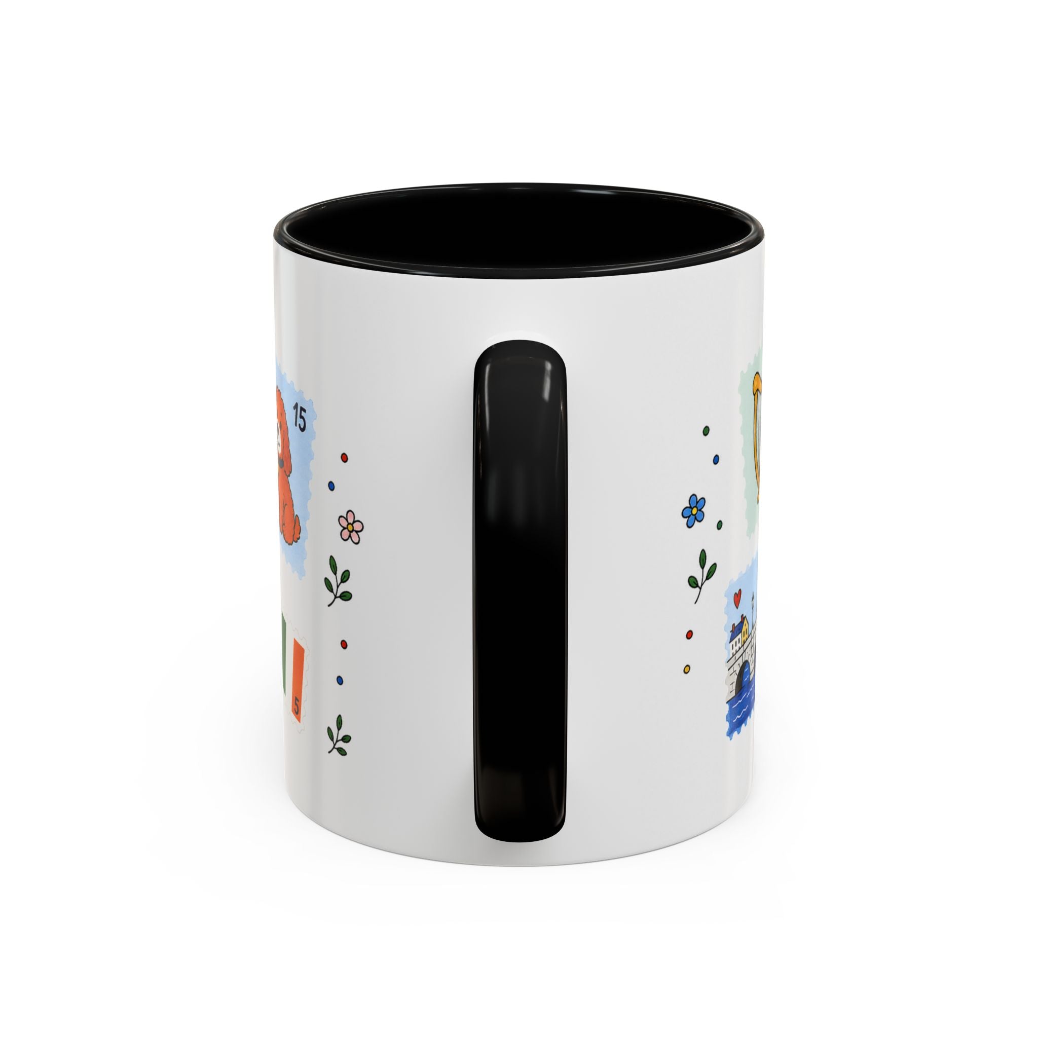 Dublin Coffee Mug | Postage Stamp Collage Mug | Travel Souvenir Accent Cup 11oz 15oz