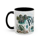 Palawan Coffee Mug | Travel Destination Souvenir Gift | Accent Color Ceramic 11oz 15oz