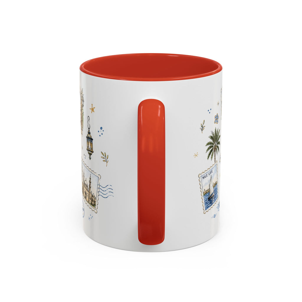 Cairo Coffee Mug | Egypt Souvenir Travel Gift | Accent Color Ceramic 11oz 15oz