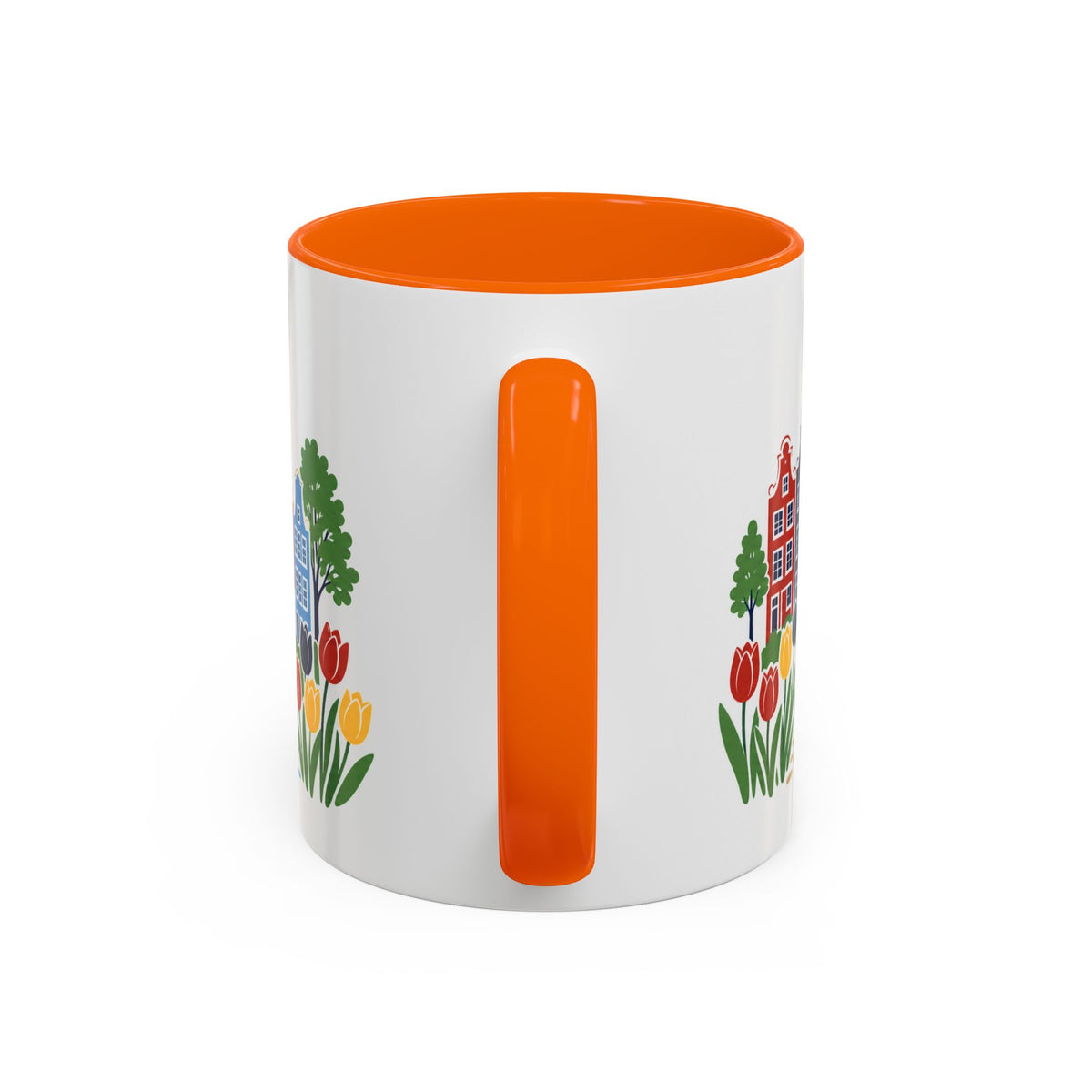 Amsterdam Coffee Mug | Netherlands Travel Souvenir | Porcelain Decal City Gift | 11oz 15oz Accent Mug