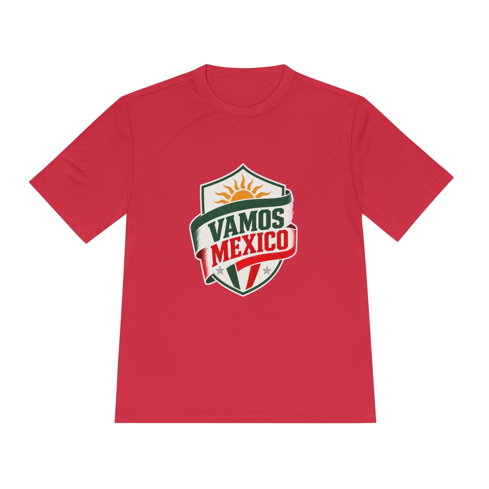 Vamos Mexico Soccer Fan Tee, Moisture Wicking Sport Shirt