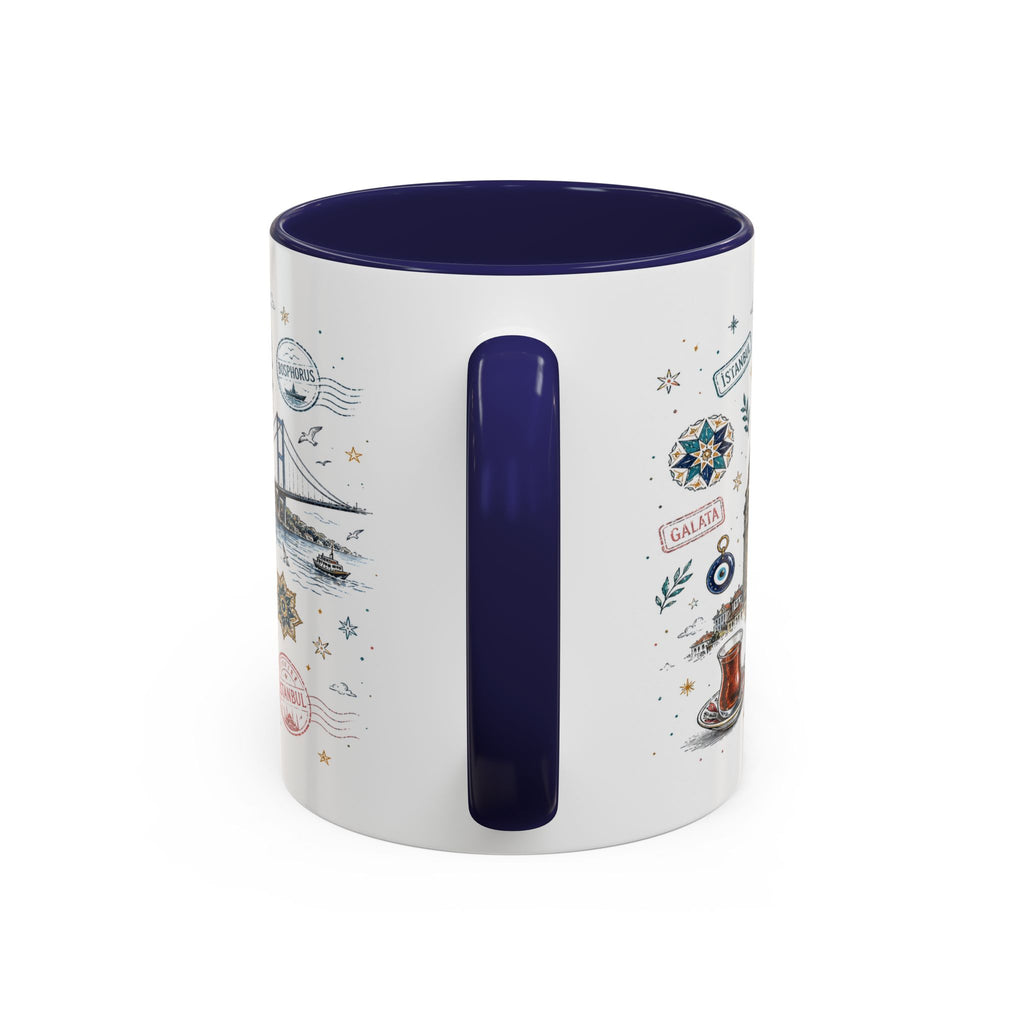 Istanbul Coffee Mug | Turkey Souvenir Travel Gift | Accent Color Ceramic 11oz 15oz