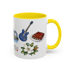 Memphis Illustrated Travel Mug | City Souvenir Accent Coffee Mug | 11oz 15oz Ceramic Cup