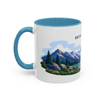Rocky Mountain National Park Coffee Mug | Solid Color Block Park Souvenir | 11oz 15oz Accent Mug