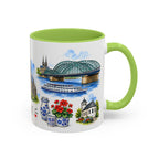 Cologne Illustrated Travel Mug | City Souvenir Accent Coffee Mug | 11oz 15oz Ceramic Cup
