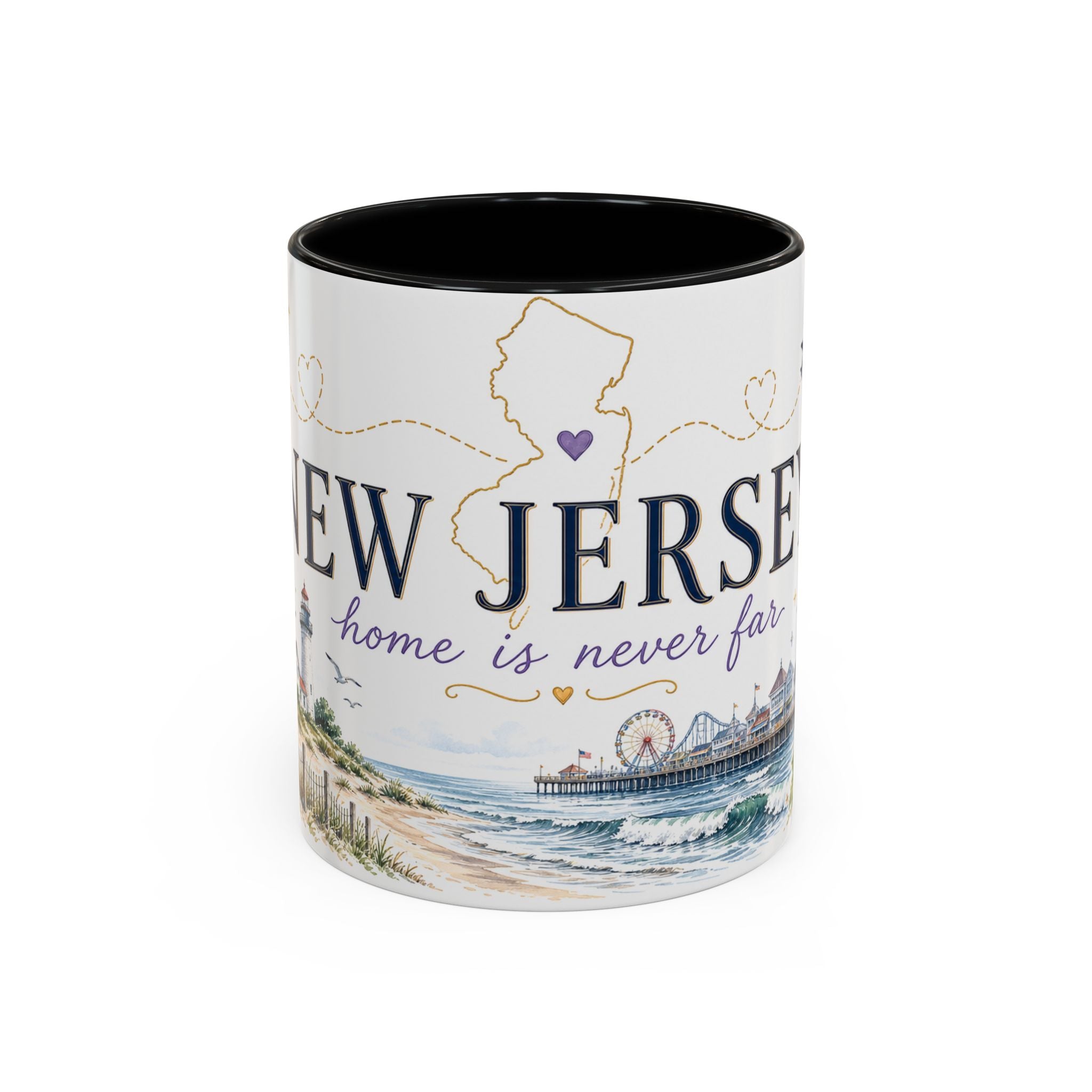 New Jersey Home State Mug | Moving Away Gift | Long Distance Friendship Coffee Cup | 11oz 15oz Accent Mug