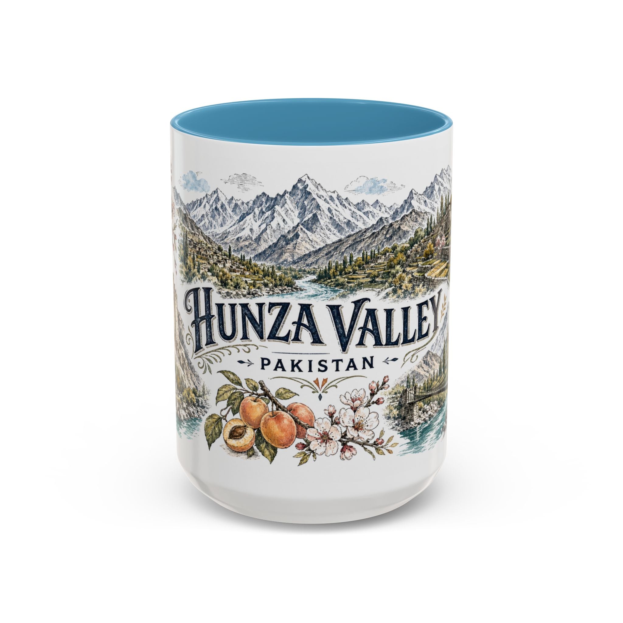 Hunza Valley Mug, Pakistan Travel Souvenir, Bucket List Gift, Accent Ceramic Coffee Mug 11oz 15oz