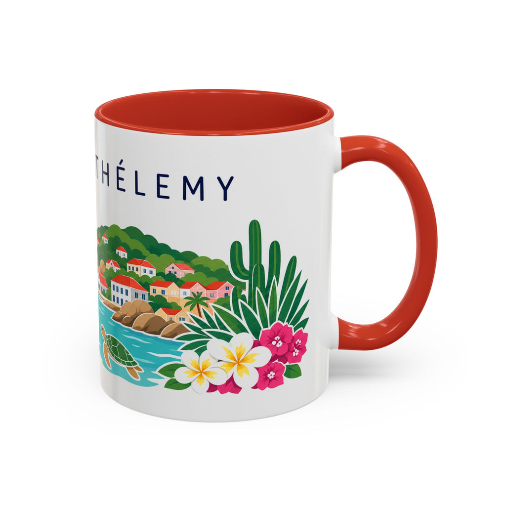 Saint Barthélemy Coffee Mug | Travel Souvenir Accent Mug | Country Gift Ceramic Cup 11oz 15oz