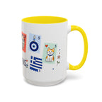 Athens Coffee Mug | Postage Stamp Collage Mug | Travel Souvenir Accent Cup 11oz 15oz