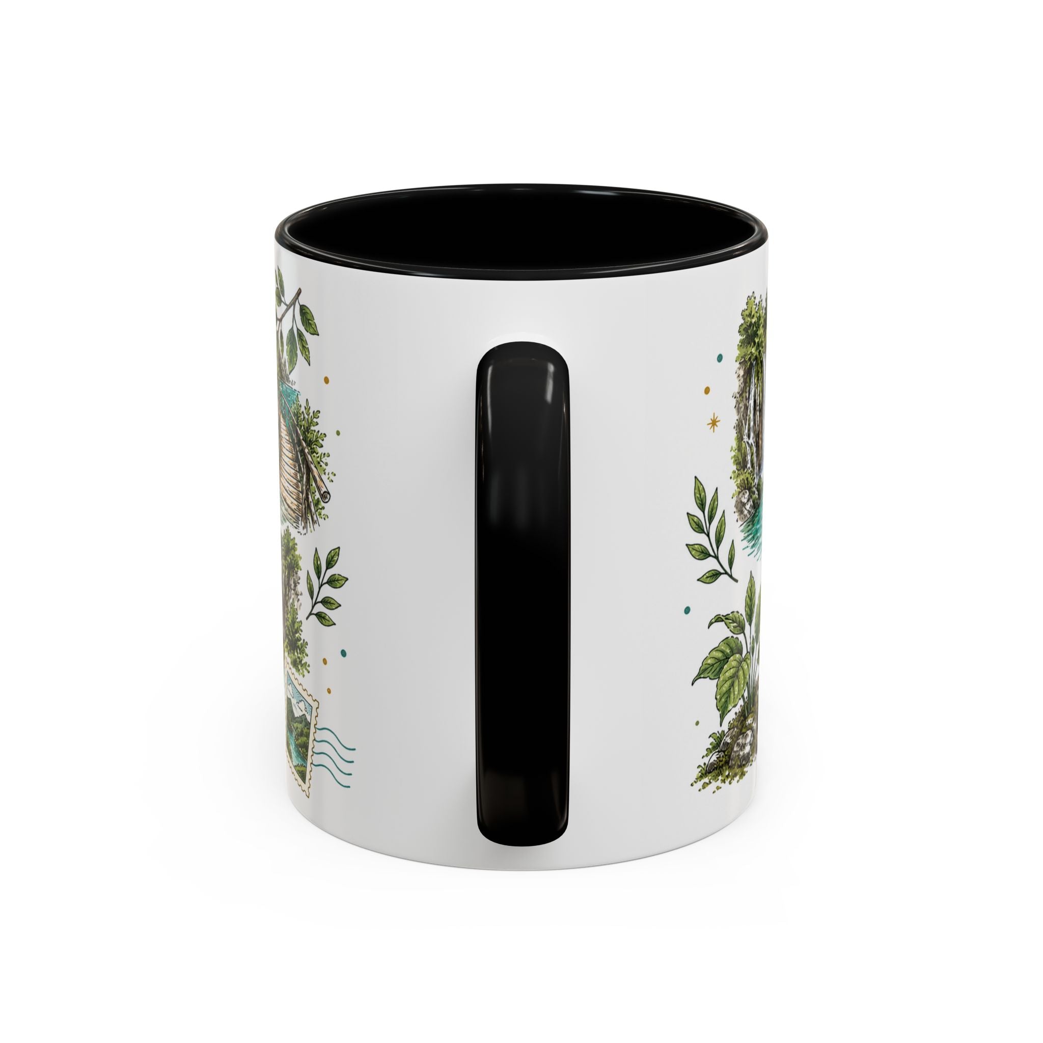 Plitvice Lakes Coffee Mug | Travel Destination Souvenir Gift | Accent Color Ceramic 11oz 15oz