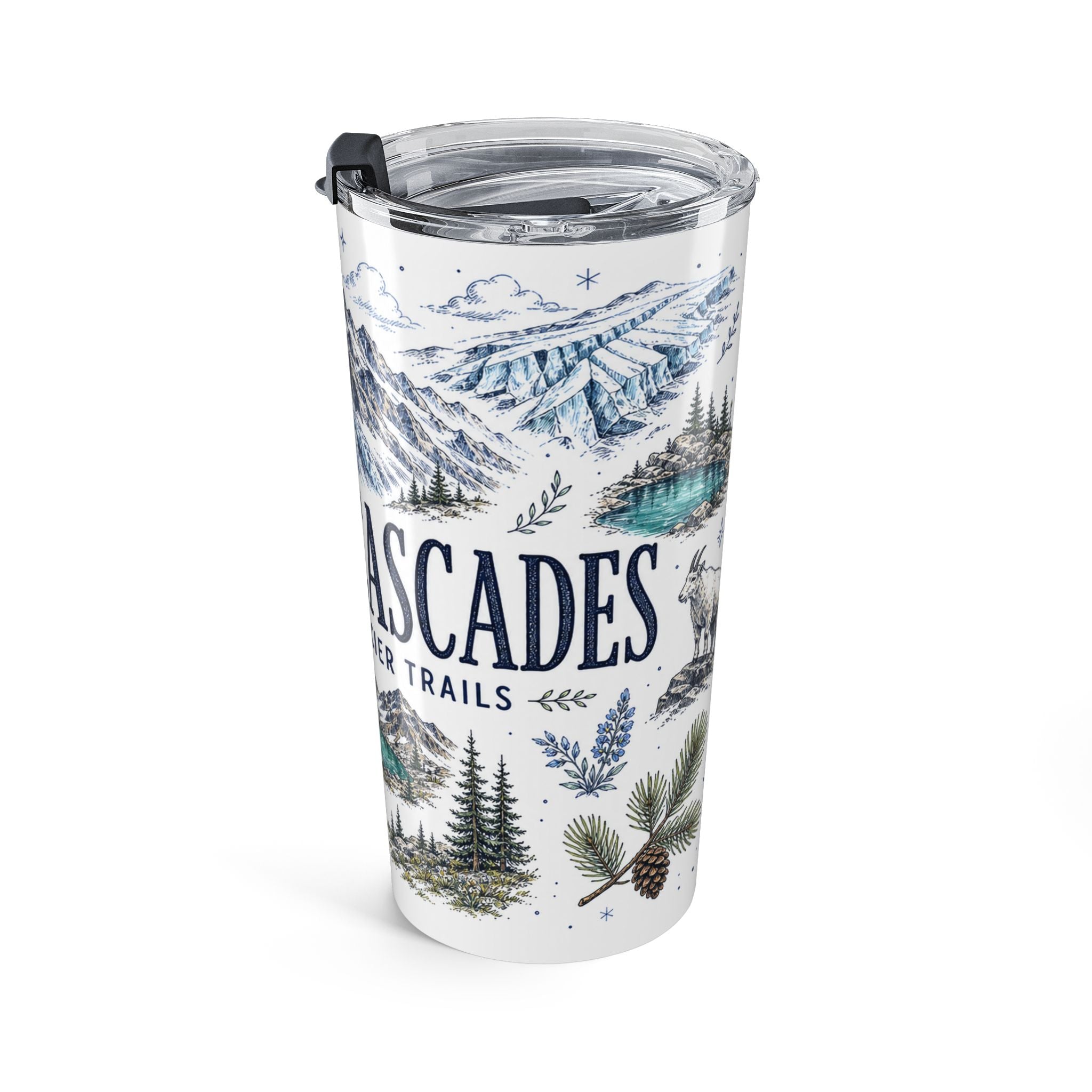 North Cascades National Park 20oz Tumbler | Washington Alpine Glacier Hiking Gift | Insulated Stainless Steel Travel Cup