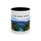 New River Gorge National Park and Preserve Coffee Mug | Solid Color Block Park Souvenir | 11oz 15oz Accent Mug
