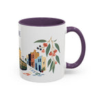 Melbourne Coffee Mug | Australia Travel Souvenir | Porcelain Decal City Gift | 11oz 15oz Accent Mug