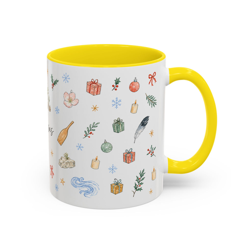 Arkansas Christmas Mug | Watercolor Travel Souvenir | Holiday Gift | Accent Ceramic Coffee Cup 11oz 15oz