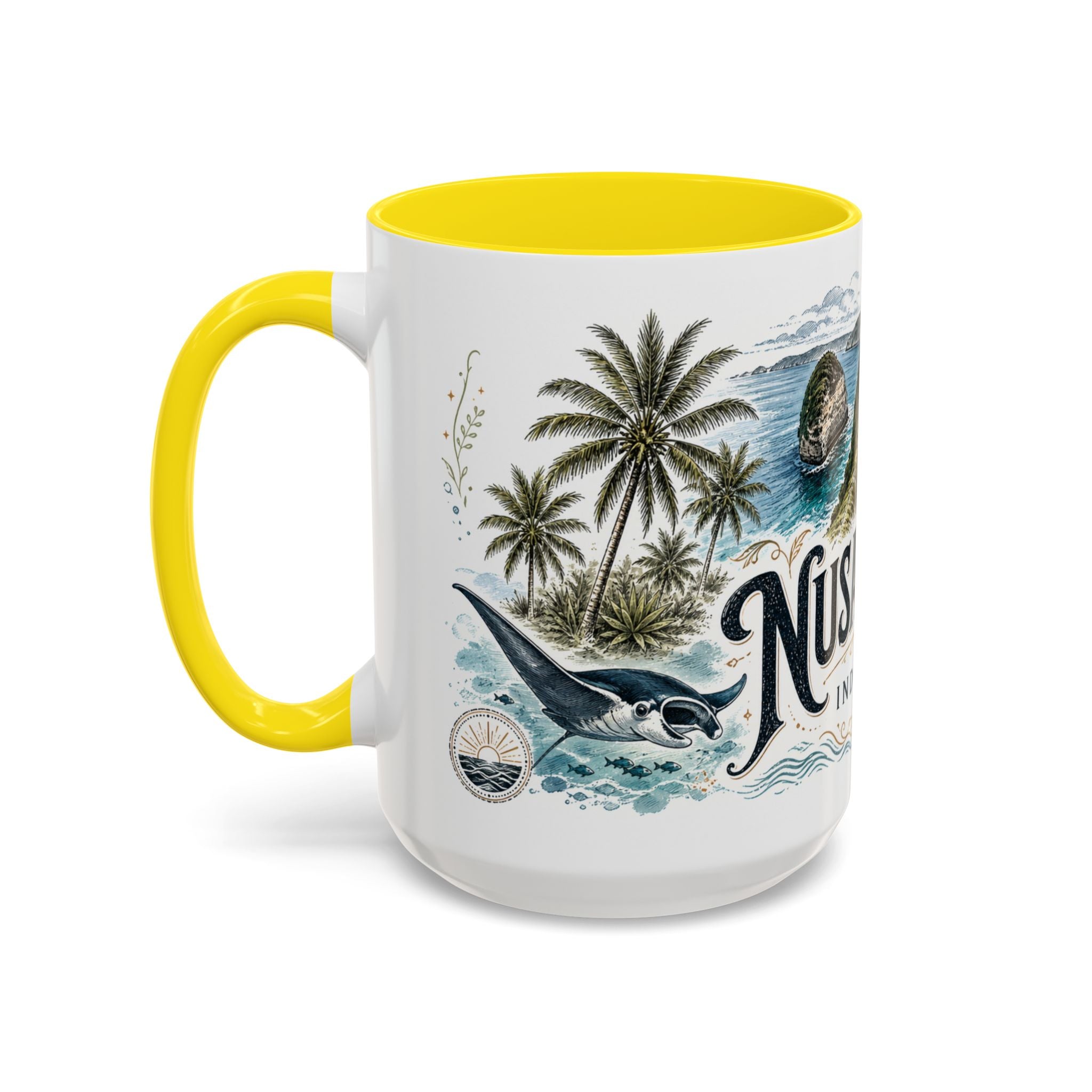 Nusa Penida Mug, Indonesia Travel Souvenir, Bucket List Gift, Accent Ceramic Coffee Mug 11oz 15oz