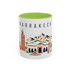 Marrakech Coffee Mug | Morocco Travel Souvenir | Porcelain Decal City Gift | 11oz 15oz Accent Mug