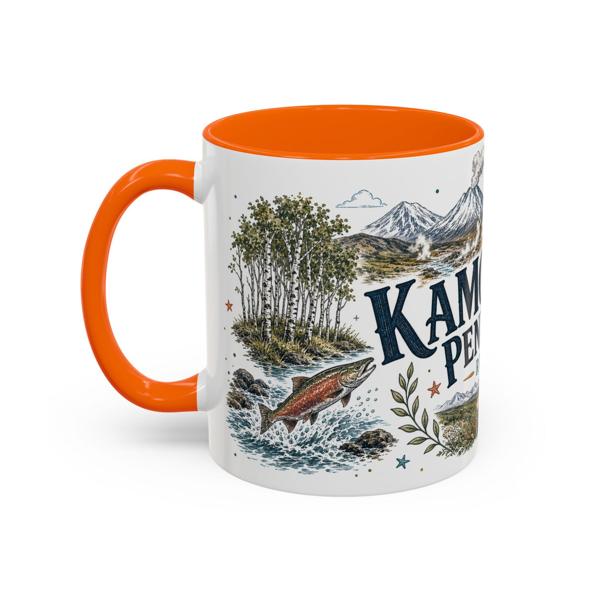 Kamchatka Peninsula Mug, Russia Travel Souvenir, Bucket List Gift, Accent Ceramic Coffee Mug 11oz 15oz
