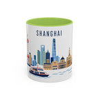 Shanghai Coffee Mug | China Travel Souvenir | Porcelain Decal City Gift | 11oz 15oz Accent Mug