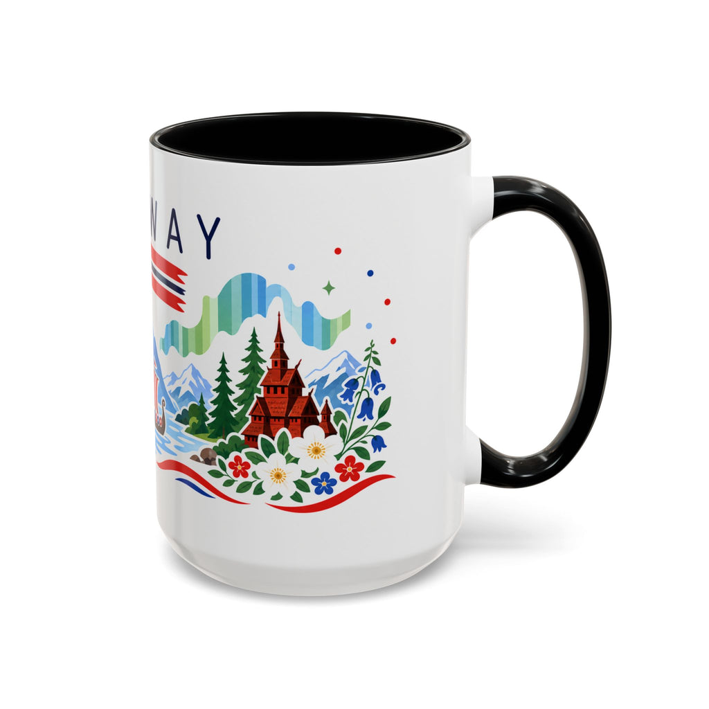 Norway Coffee Mug | Travel Souvenir Accent Mug | Country Gift Ceramic Cup 11oz 15oz