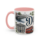 Dublin Coffee Mug | Ireland Travel Souvenir | Vintage Illustrated City Gift | 11 oz 15 oz Accent Mug