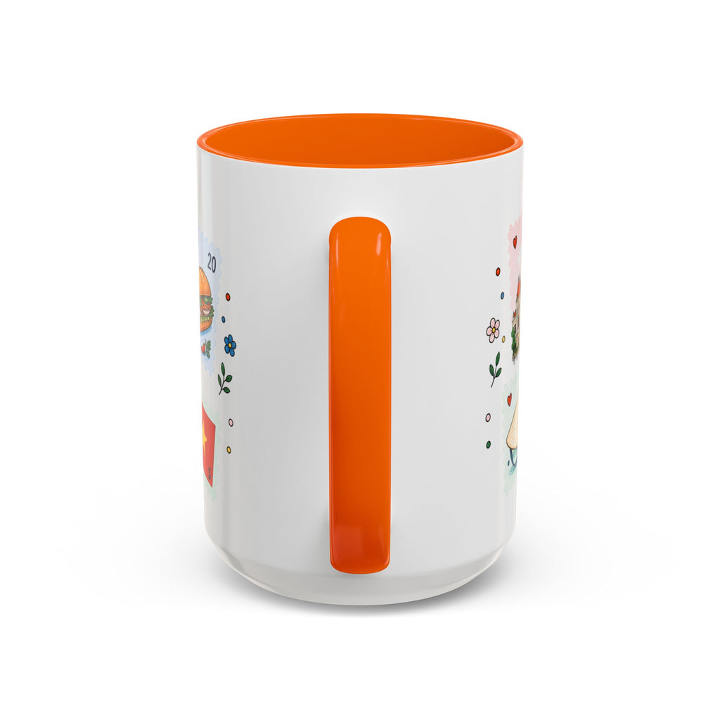 Ho Chi Minh City Coffee Mug | Postage Stamp Collage Mug | Travel Souvenir Accent Cup 11oz 15oz