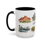 Phoenix Illustrated Travel Mug | City Souvenir Accent Coffee Mug | 11oz 15oz Ceramic Cup