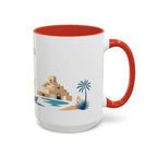 Doha Coffee Mug | Qatar Travel Souvenir | Porcelain Decal City Gift | 11oz 15oz Accent Mug