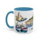 Marseille Illustrated Travel Mug | City Souvenir Accent Coffee Mug | 11oz 15oz Ceramic Cup