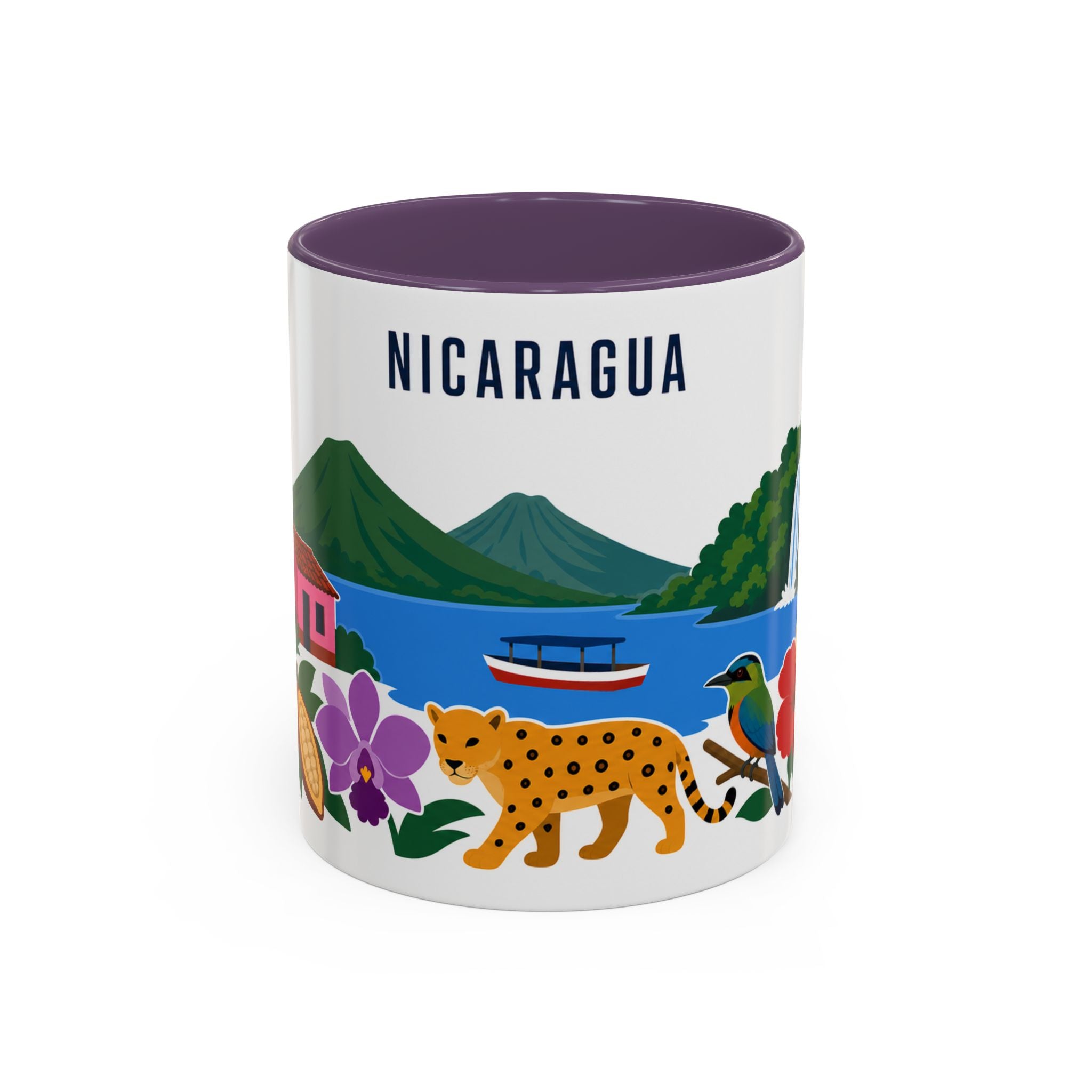 Nicaragua Coffee Mug | Travel Souvenir Accent Mug | Country Gift Ceramic Cup 11oz 15oz