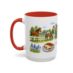 Lexington Illustrated Travel Mug | City Souvenir Accent Coffee Mug | 11oz 15oz Ceramic Cup