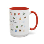 New River Gorge National Park Christmas Mug | Watercolor Travel Souvenir | Holiday Gift | Accent Ceramic Coffee Cup 11oz 15oz