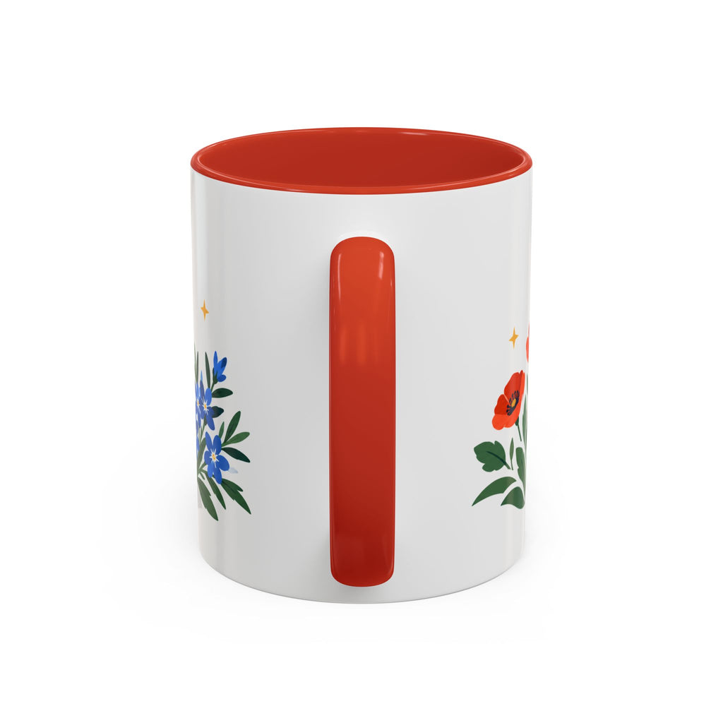 Aries Zodiac Coffee Mug | Ram and Floral Design | Astrology Birthday Gift | 11 oz 15 oz Ceramic Accent Mug