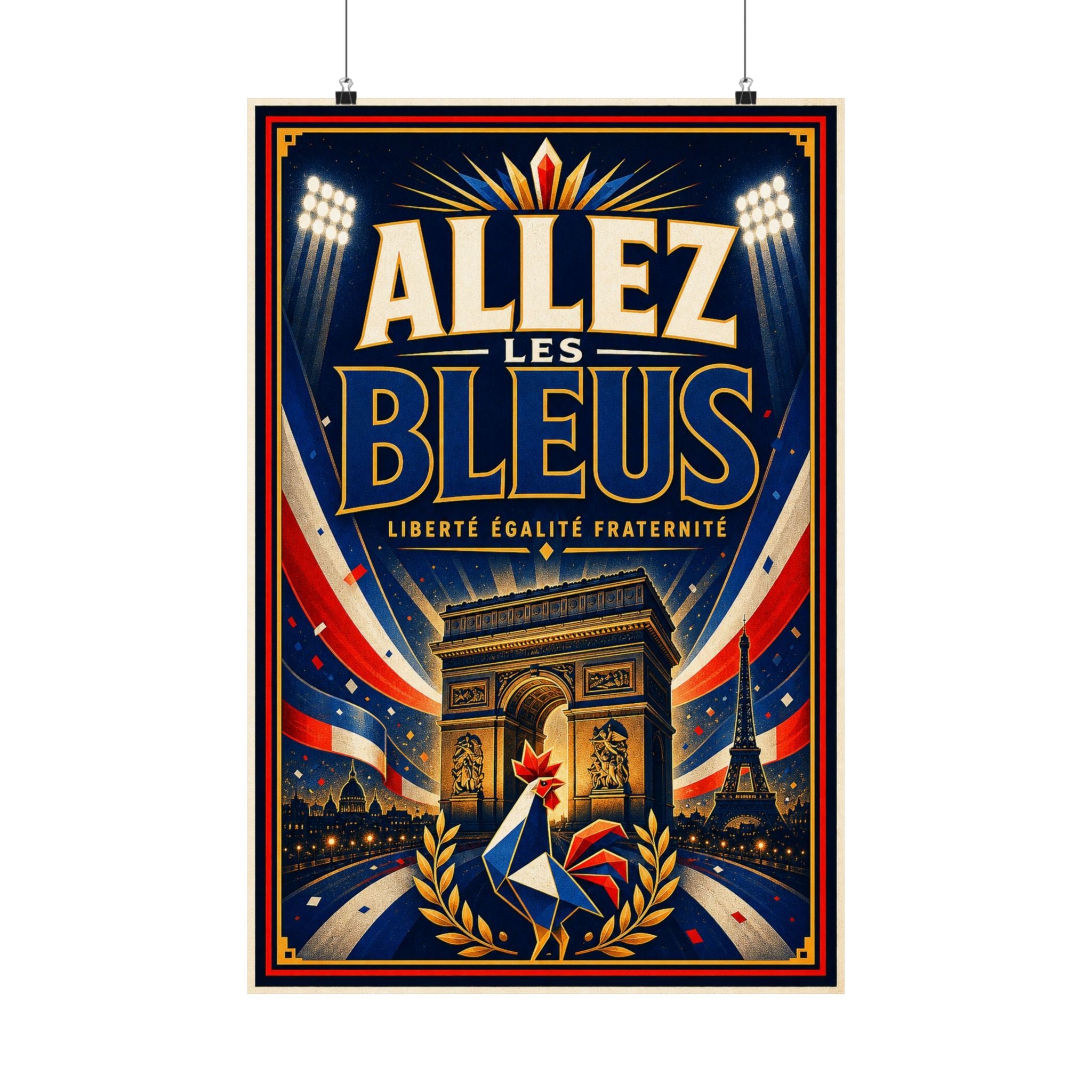 France World Cup Poster | Rally Fan Art Print | 2026 Soccer Wall Decor