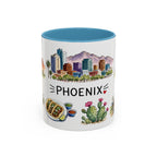 Phoenix Illustrated Travel Mug | City Souvenir Accent Coffee Mug | 11oz 15oz Ceramic Cup