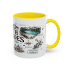 North Cascades National Park Coffee Mug | Washington Alpine Glacier Hiking Gift | Accent Color Ceramic 11oz 15oz